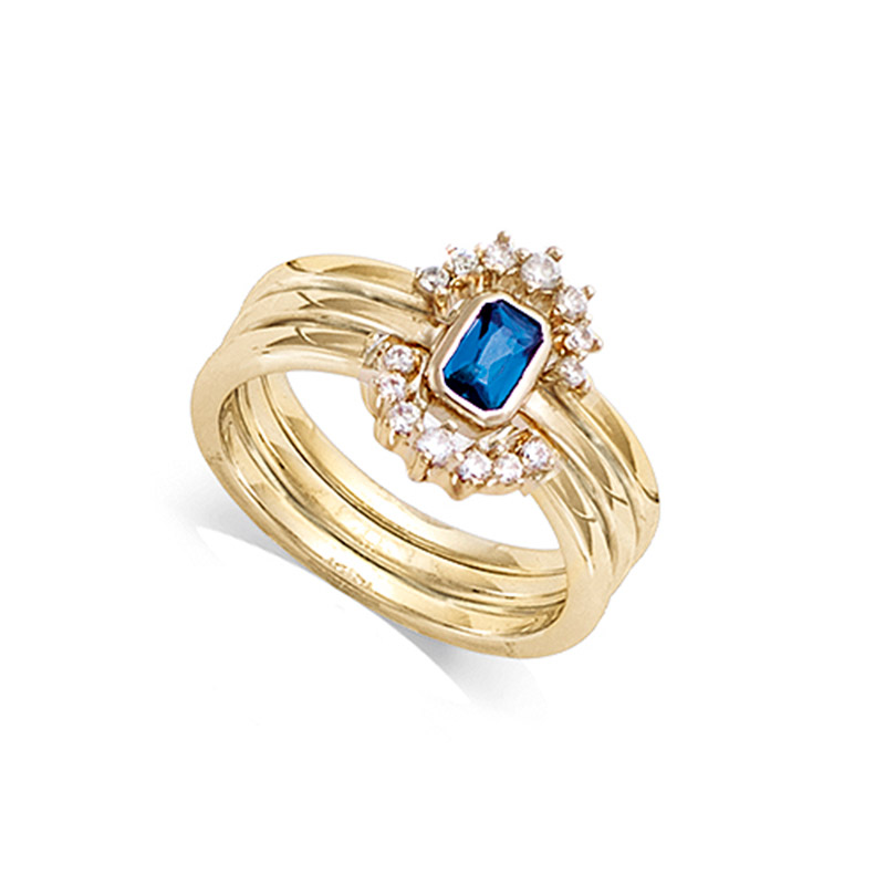 黛安娜-蓝宝石戒指